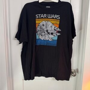 Star Wars Graphic Millennium Falcon T-Shirt Black Size 2XL Tshirt T Shirt